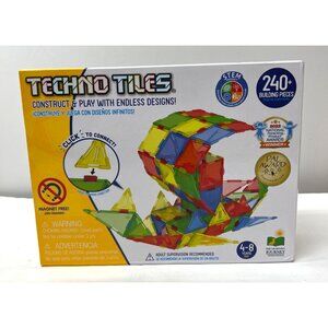 Techno Tiles Stem Construction Set 240+ Building Pieces Ages 4-8